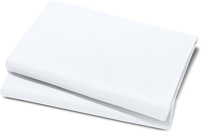 Bare Home Microfiber Pillow Cases - King 20x40 - Cooling Pillowcases - Double Brushed - Easy Care - Envelope Closure (King Pillowcase Set of 2, White)