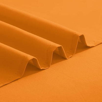 Elegant Comfort Luxurious 1500 Premium Hotel Quality Microfiber Three Line Embroidered Softest 5-Piece Bed Sheet Set, Wrinkle and Fade Resistant, Split King, Orange