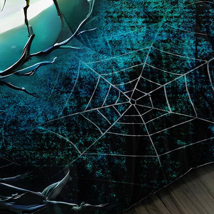 Wildlife Themed Bedding Wolf Comforter Set,Spooky Spider Web Vine Print Comforter Queen Kids Bed in a Bag,Moonlight Aesthetic Bedding Sets for Boys Teens Room Decor with 2 Pillowcases.