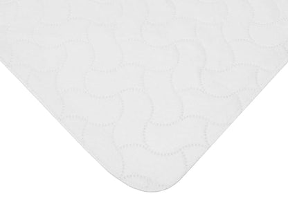 American Baby Company Waterproof Embossed Quilt-Like Flat Bassinet Protective Pad Cover White 15" X 33"