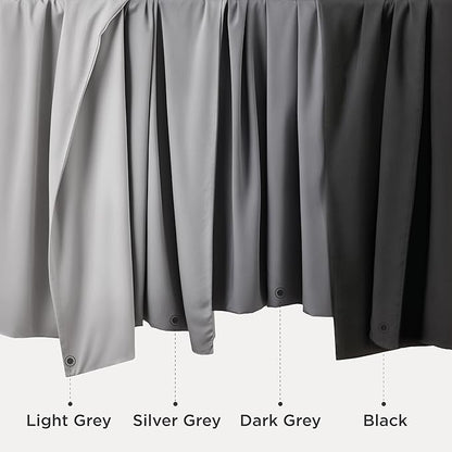 Bedsure King Size Pillow Cases Set of 2, Cooling Pillow Cases King, Rayon Derived from Bamboo Black Pillowcases, PureWoven Silky Soft Cool Bedding Pillow Covers with Envelope Closure, 20x36 Inches