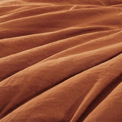 WRENSONGE California King Size Comforter Sets, 7 Pieces Soft Burnt Orange Fall Bed in a Bag with Fitted Sheet, Flat Sheet, 2 Pillow Shams, 2 Pillowcases, Warm Bedding Sets for All Seasons
