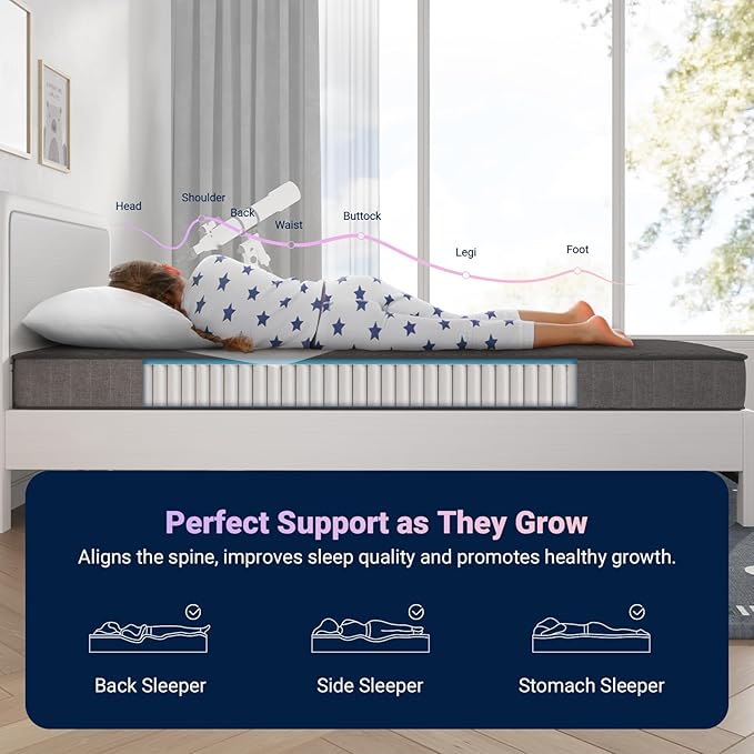 Avenco Full Size Mattress, 8 Inch Full Mattress in a Box, Medium Firm Hybrid Mattresses with Smarts™ Coil and Gel Memory Foam for Cool Night Sleep & Pressure Relief, CertiPUR-US Certified