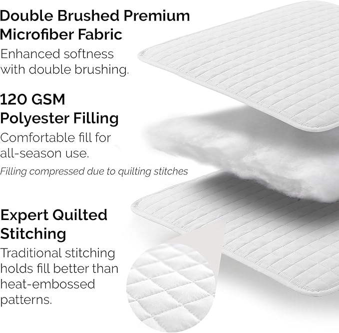 Southshore Fine Living, Inc. White Queen Quilt Bedding Set, Dual Fit Luxury Bedding Quilts, Queen Size Bedspread Coverlet, Full Size Quilted Comforter Bed Spread w/Pillow Shams, White Quilts