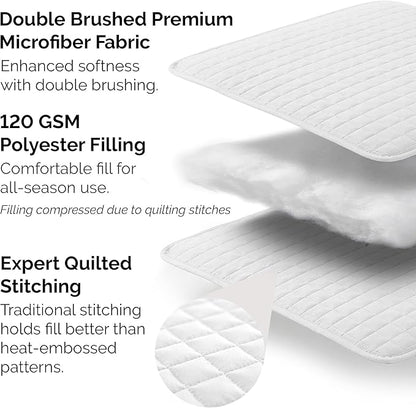 Southshore Fine Living, Inc. White Queen Quilt Bedding Set, Dual Fit Luxury Bedding Quilts, Queen Size Bedspread Coverlet, Full Size Quilted Comforter Bed Spread w/Pillow Shams, White Quilts