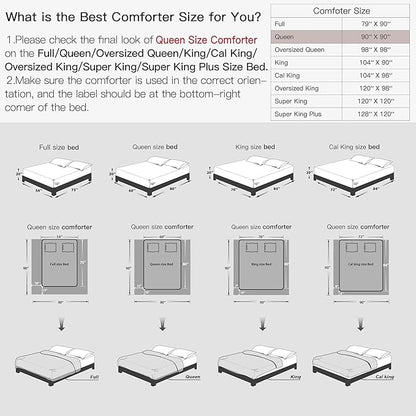 Litanika Queen Comforter Set Milk Coffee, 3 Pieces Cream Tufted Boho Farmhouse Bedding Comforter Sets, Lightweight Fluffy Comforter Bed Set for All Season (90x90In Comforter and 2 Pillowcases)