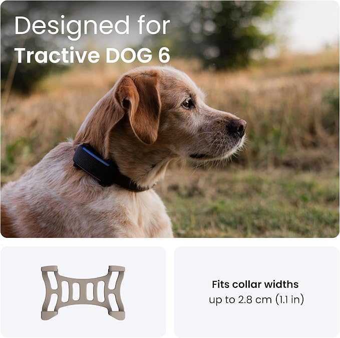 Tractive Rubber Clip Mount x2 for Tractive Dog 6 GPS Tracker (Brown)