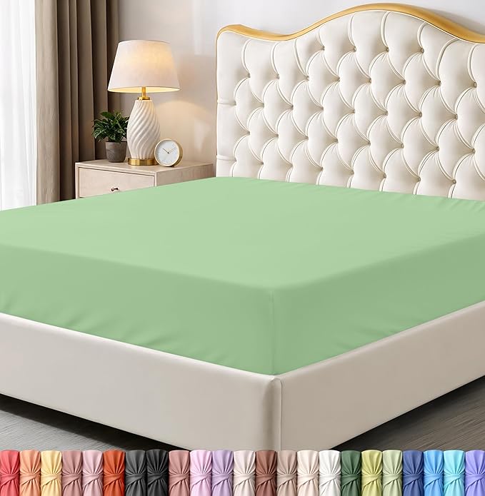 Utopia Bedding King Fitted Sheet - Bottom Sheet - Deep Pocket - Soft Microfiber - Shrinkage and Fade Resistant - Easy Care -1 Fitted Sheet Only (Sage Green)