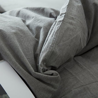 FACE TWO FACE Bedding Duvet Cover Set 3 Pieces 100% Cover Linen Like Textured Breathable Durable Soft Comfy