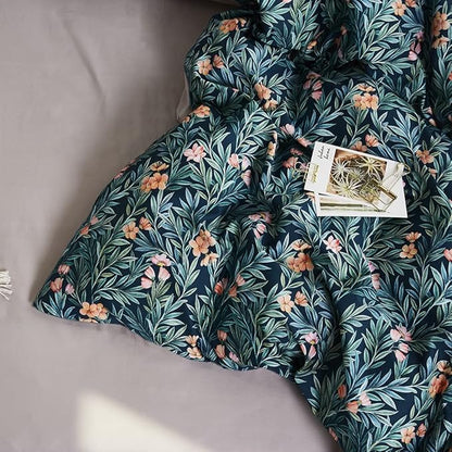 Cupocupa Duvet Cover Set;Duvet Cover Full Bedding Set Fluffy Boho Duvet Cover Set Paisley Floral Bedding Collection Duvet Cover with Pillowcases