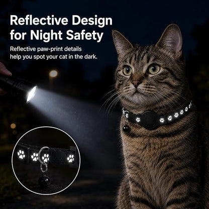 Pet Tracker,GPS Collar for Cats (iOS Only) Smart tag,Waterproof Compatible with Apple Find My,No Monthly Fee,Advanced Tracking Solution Smart Collar for Pet Safety Ideal Small Large Cats