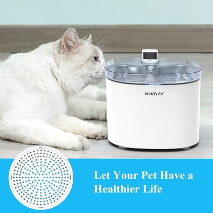 Cat Water Fountain Filter, Multiple Filtration Pet Water Fountain Replacement Filter, 6 Packs of Cotton Activated Carbon Cat Fountain Filter(Filter 6 Pack).