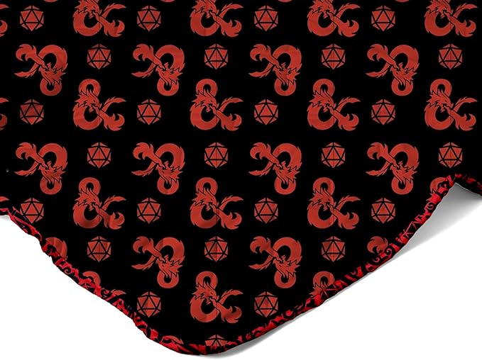 Northwest Dungeons & Dragons “Heed The Call” Twin Quilted Blanket, Cozy Fantasy Bedding for Gamers, Kids & Adults, Throw for Bedroom, Sofa, or Game Room Décor, 60 x 90 Inches