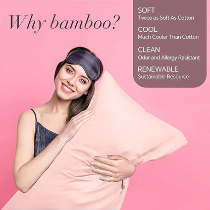 BEDELITE Pillow Cases Queen Size Set of 2, Rayon Derived from Bamboo, Cooling Pillow Cases for Hot Sleepers & Night Sweats, Breathable and Silky Soft Envelope Pillowcases(Coral, 20"x30")