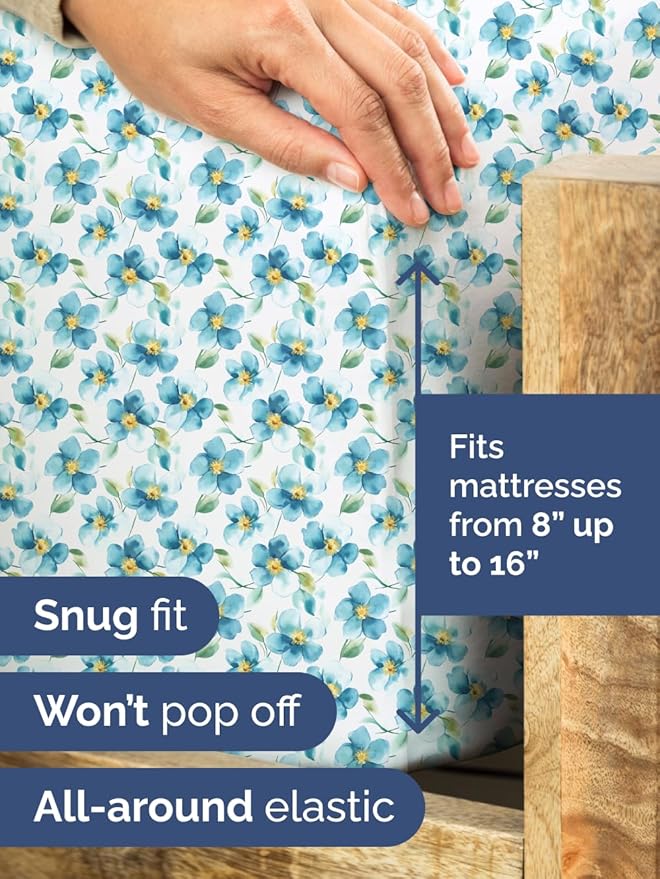 Floral Sheets - Flower Print Bed Sheet Set - 1 Flat, 1 Fitted & 2 Pillowcases w/ Deep Pockets - Comfy, Cozy, Wrinkle & Fade Free - Boho Botanical Bedding - Soft, Breathable & Cooling - King Size Set