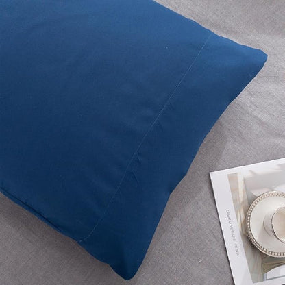 Microfiber Standard Bed Pillowcases 2 Pack, Super Soft Bed Pillow Covers Envelope Closure, Wrinkle, Fade and Stain Resistant, 20x26, Navy Blue