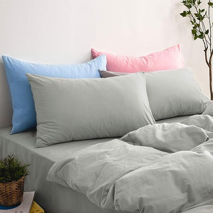 NTBAY King Pillowcase Set - 2 Pack Brushed Microfiber 20x40 Pillowcases - Soft, Wrinkle-Free, Fade-Resistant, Stain-Resistant, Sage Green Pillowcases with Envelope Closure - 20x40 Inches, Sage Green