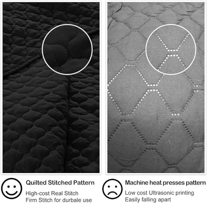 HORIMOTE HOME Quilt Set Queen Size, Black Bedspread with Clouds Pattern, Soft Coverlet Set Lightweight Microfiber Quilted Bedspread for All Season, Includes 1 Quilt and 2 Pillow Shams