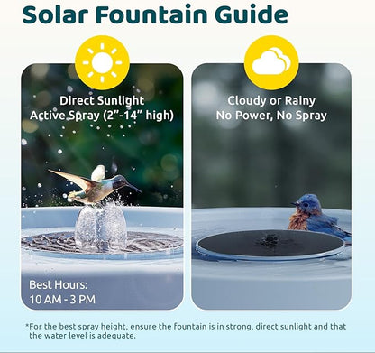Birdfy Smart Bird Bath with Camera, Solar Powered, Dual-Lens 2K AI Camera | Watch Birds Bathe & Drink in Stunning 2K with Dual-Lens Auto Tracking, Solar Power, Fountain and Lifetime AI Bird Recognition