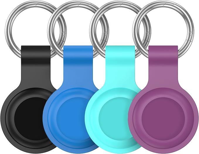 Compatible for AirTag Holder Keychain for Apple Air Tag 1st&2nd Generation | Airtag Key Chain Ring Case Cover for Air Tag Holder GPS Tracker Item Air Tags Finders Air Tagholder for Kids,Bags,Luggages