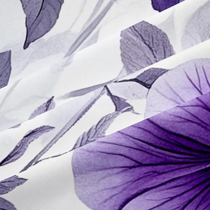 Nayoroom Purple Floral Comforter Set King Size Lavender Blooming Flower Leaf Printed Spring Comforter 3 Pcs Soft Lightweight Cottagecore Bedding Set for All Seasons (1 Comforter, 2 Pillowcases)