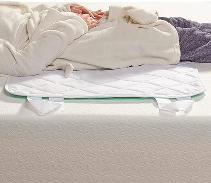 DMI Waterproof Sheet to be Used as a Bed Pad, Mattress Protector, FSA and HSA Eligible, Furniture Cover or Seat Protector with Quilted Slide Sheet and 4 Layers of Protection, With Straps, 28 x 36