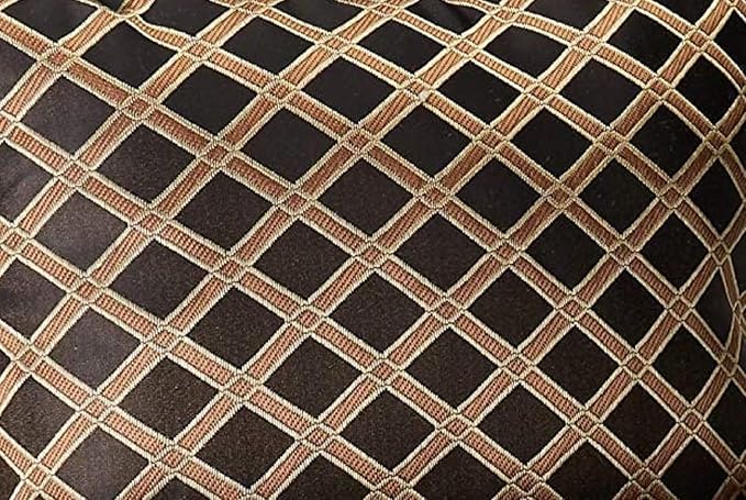 Chezmoi Collection 7-Piece Black/Gold Diamond Floral Medallion Jacquard Woven Comforter Set, King