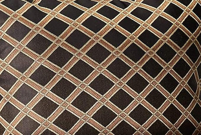 Chezmoi Collection 7-Piece Black/Gold Diamond Floral Medallion Jacquard Woven Comforter Set, Oversized King