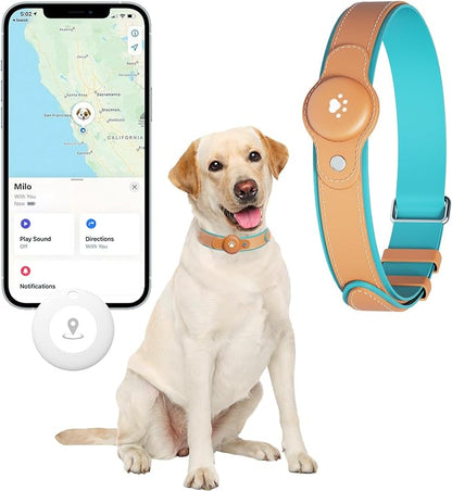 New GPS Tracker for Dogs: Smart Pet Collar with Real-Time Tracking,No Monthly Fee/Subscription (iOS & Android) Waterproof, Anti-Lost,365-Day Long Battery Life GPS Tracker Dog Collar(Tracker Included)