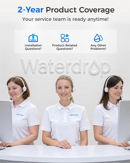 Waterdrop G2FCT-Chrome Reverse Osmosis Water Filter Faucet, Polished Chrome | Water Faucet for Kitchen Bar Sink, NSF/ANSI 372 Certified, Lead-Free, 304 Stainless Steel, Single Handle, 360° Swivel Spout