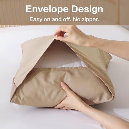 ROSGONIA Oversized Queen Comforter Taupe Brown, 3pcs (1 Comforter & 2 Pillowcases) Lightweight Oversized Queen Comforter Sets Bedding Blanket Quilts
