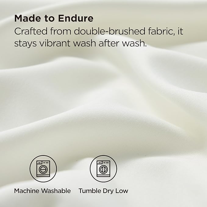 Bedsure Pillow Cases Standard Size Set of 2 - Ivory White Brushed Microfiber Pillowcases, Super Soft and Cozy Pillow Case Covers with Envelope Closure for Kids, Wrinkle, Fade Resistant, 20x26 Inches