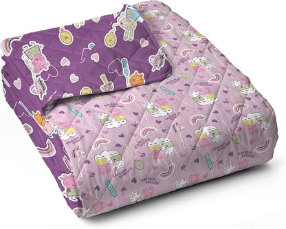 Peppa Pig Fairgrounds Quilted Throw Blanket – Soft Blanket for Kids Featuring Peppa Pig, Lightweight Bedding for Bed, Couch, or Sleepovers, 60 x 80 Inches