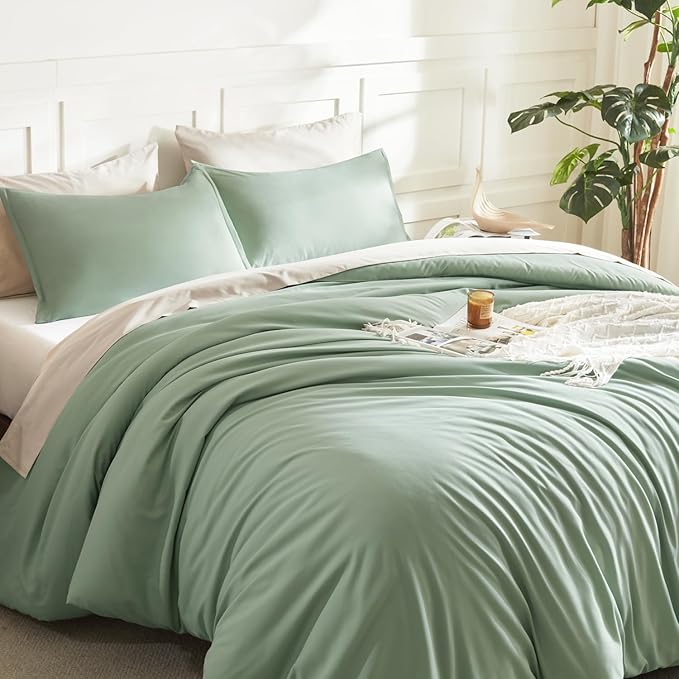 Litanika Twin XL Comforter Set Sage Green - 2 Pieces Extra Long Bed Set for College Dorm, All Season Bedding Set for Girls and Boys