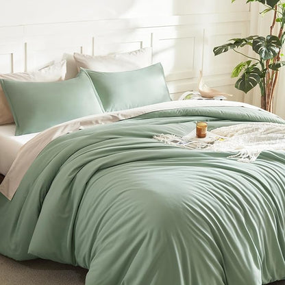 Litanika Twin XL Comforter Set Sage Green - 2 Pieces Extra Long Bed Set for College Dorm, All Season Bedding Set for Girls and Boys