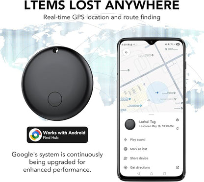 Android Air Tracker, Bluetooth Tracker Tags, Work with Google's Find Hub(Android), Smart Tags for Luggage, Wallet, Vehicles, Keys (Not for iOS) 4 Pack