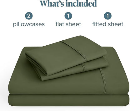 Bare Home California King Sheet Set - 1800 Ultra-Soft Microfiber Cal King Bed Sheets - Double Brushed - Deep Pockets - Easy Fit - 4 Piece Set - Bed Sheets (California King, Cypress)