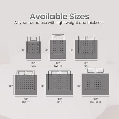 Utopia Bedding Comforter Duvet Insert, Quilted Comforter with Corner Tabs, Box Stitched Down Alternative Comforters King Size (Grey)
