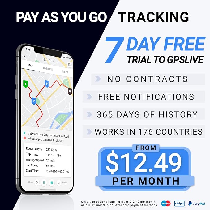 DB2-4G GPS Tracker for Vehicles – Real-Time Vehicle Tracking Device for Car, Van, Motorhome | Easy Battery Install | Live App Tracking | 4G Fleet Tracking | Low Cost Plan | Free Trial