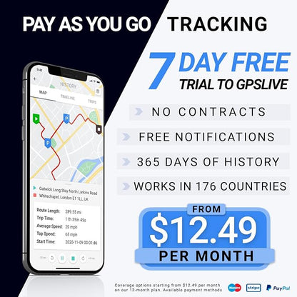 DB2-4G GPS Tracker for Vehicles – Real-Time Vehicle Tracking Device for Car, Van, Motorhome | Easy Battery Install | Live App Tracking | 4G Fleet Tracking | Low Cost Plan | Free Trial