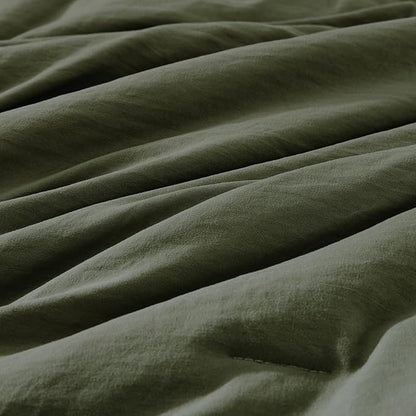WRENSONGE California King Size Comforter Sets, 7 Pieces Olive Green Bed in a Bag with Fitted Sheet, Flat Sheet, 2 Pillow Shams, 2 Pillowcases, Warm Bedding Sets for All Season