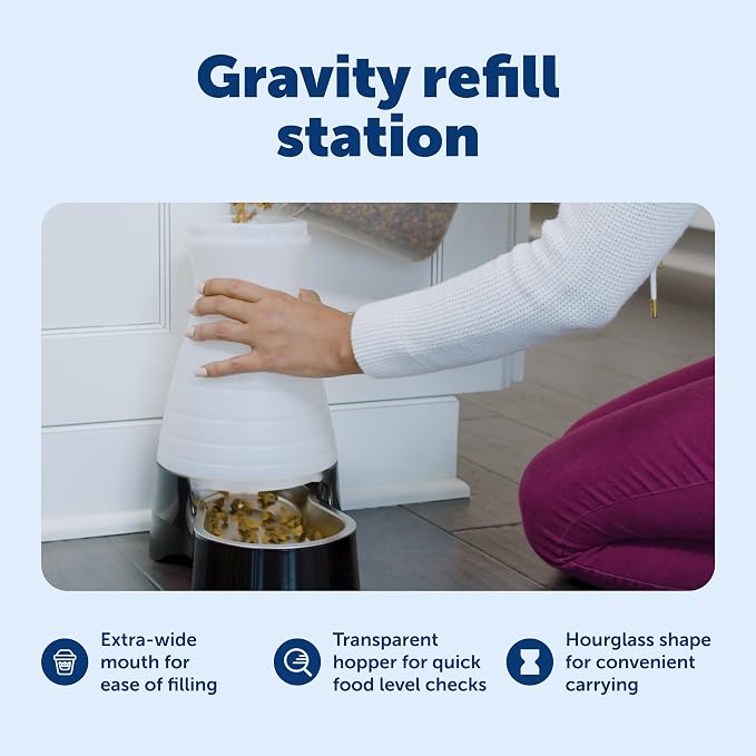 PetSafe Healthy Pet Food Station, Medium | Dry Food Dispenser, Removable Stainless Steel Bowl Is Dishwasher Safe, Space-Saving Design