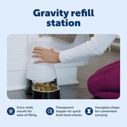 PetSafe Healthy Pet Food Station, Medium | Dry Food Dispenser, Removable Stainless Steel Bowl Is Dishwasher Safe, Space-Saving Design
