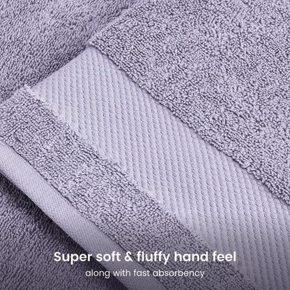 BIOWEAVES 100% Organic Cotton Bath Sheet Set of 2 | Soft Oversized Bath Towels | 700 GSM Premium Bath Towel Sheet Set GOTS Certified - Lavender