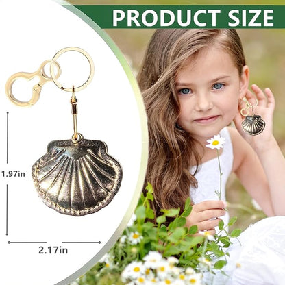 Leather Keychain Holder Case Compatible with AirTag,Cute Protective Bright Cover with Keyring,Anti-Scratch Finder GPS Tracker Case for Wallet Keys,Bag,Pets,Backpack(Golden)