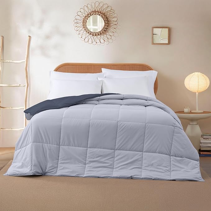 Modern Threads Down Alternative Reversible Comforter Denim/Cloud Blue King