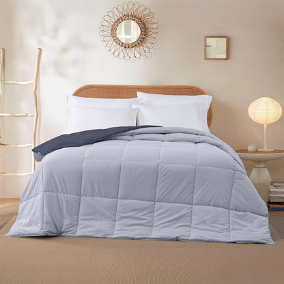 Modern Threads Down Alternative Reversible Comforter Denim/Cloud Blue King