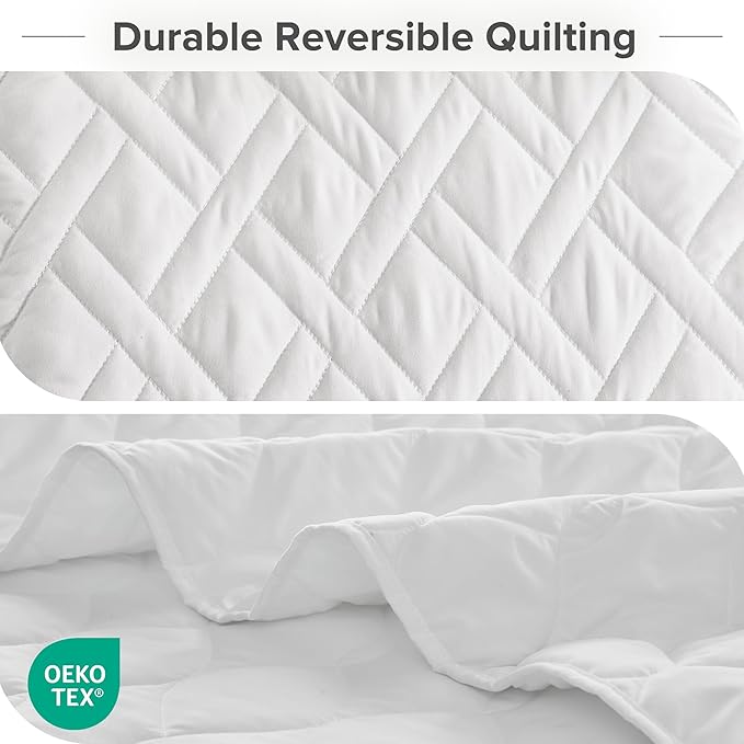Comfort Spaces Queen Quilt Set Modern Reversible Diamond Coverlet Queen Bedding Set Cozy Quilted Winter Layer, All Season Lightweight Soft Queen Size Quilt, Kienna, Full/Queen White Diamond 3 Piece