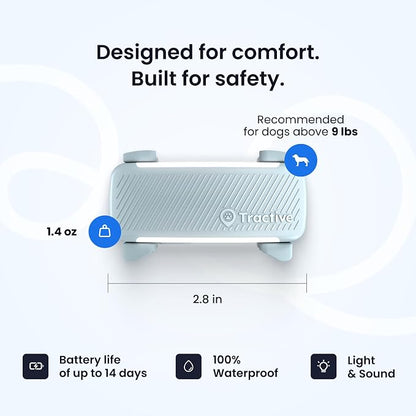 Tractive Smart Dog GPS Tracker with 6 Month Subscription | Live Pet Tracker with Virtual Fence | Vital Signs Monitoring of Heart & Respiratory Rate | Bark Monitoring | Dog Collar Attachment (Mint)