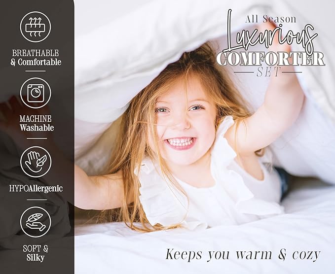 Elegant Comfort 7-Piece Bed-in-a-Bag Comforter & Sheet Set- Luxury 1500 Thread Count 7-Piece Full Size Bed-in-a-Bag, Super Cozy Bed Sheets and Comforter Set, Wrinkle and Stain Resistant, Pink/Gray